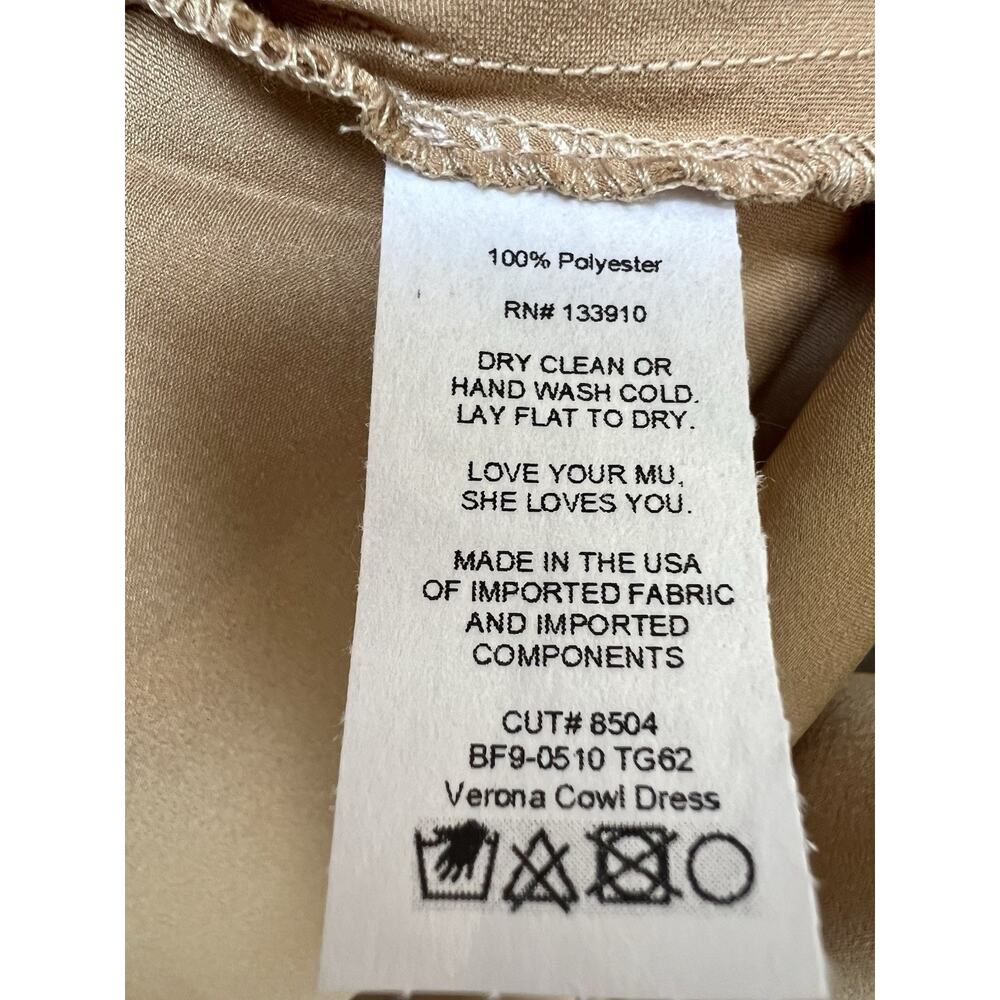 Show Me Your Mumu Verona Cowl Bridesmaid Slip Dress True Gold Luxe NWT$168 XS - Picture 7 of 8